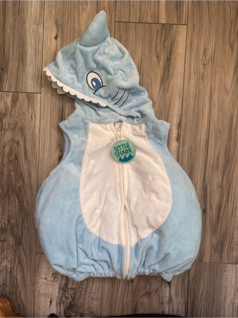 Dream Play Imagine Baby Light Blue Shark Costume Fin Soft Halloween Size 6-9m